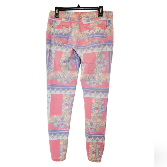 GP Jeans Pink Fleur-de-lis Pattern Pants - Picture 3 of 11